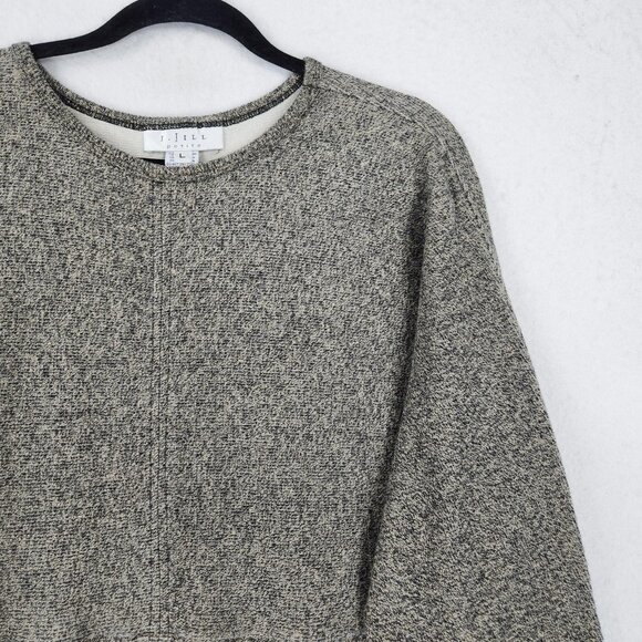 J Jill Dress Womens Large Petite Gray Black Vintage Cotton Sweater Maxi USA Made - Picture 2 of 12